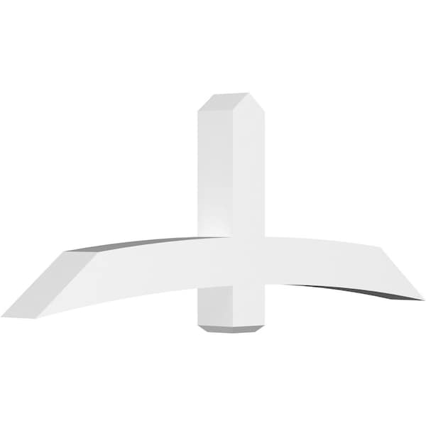 Ekena Millwork Bellingham Architectural Grade PVC Gable Bracket, 72"W x 27"H x 6"D x 6"F, 9/12 Pitch GBP072X27X0606BEL00 - main